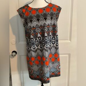 Banana republic blue and orange dress